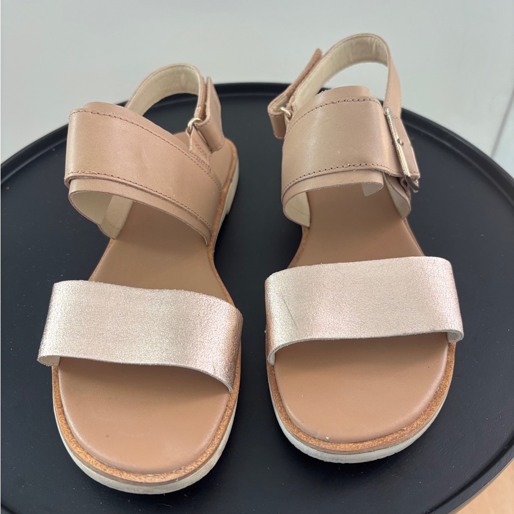 Sorel Tan and Metallic Sandals with Adjustable Straps